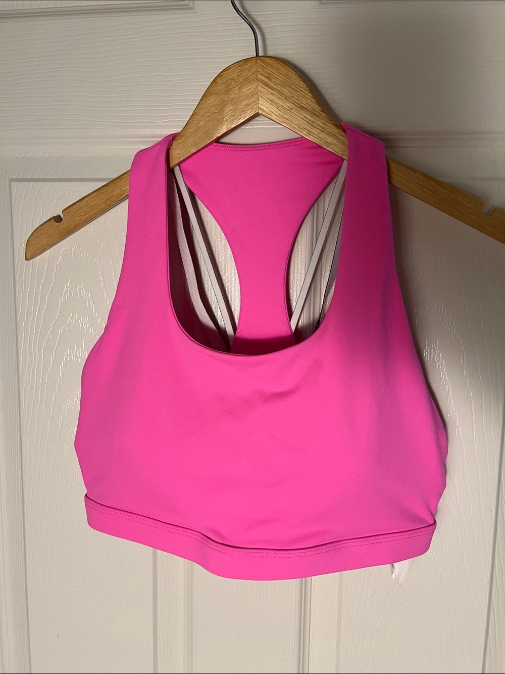 Fabletics Bright Pink Strappy Racerback Sports Bra